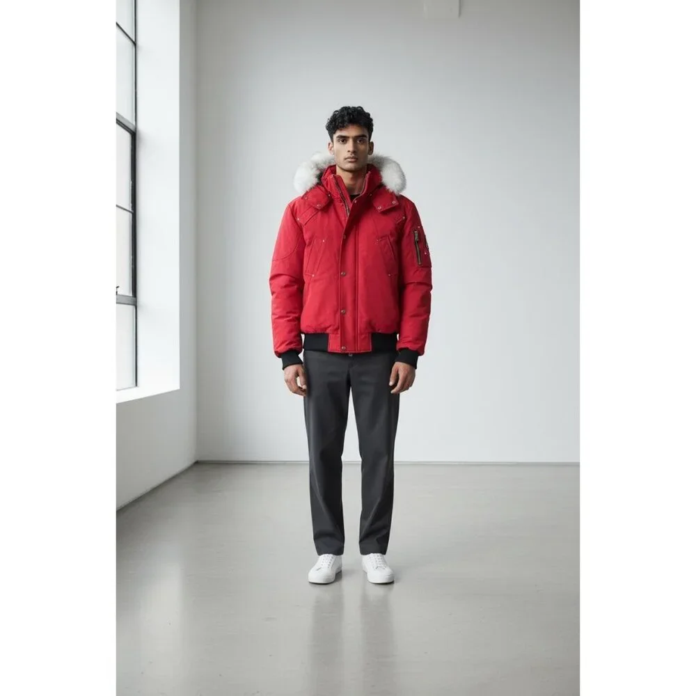 NWT Moose Knuckles Canada Down Parka Red Men's Size S Authentic